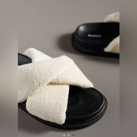 Anthropologie Maeve Terry Slide Sandals size 8 summer minimalist preppy - Picture 2 of 6